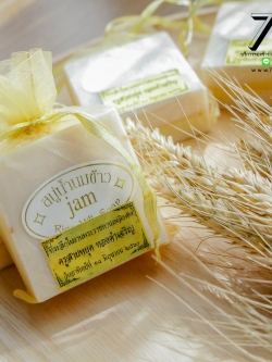 ของชำร่วยงานศพ สบู่น้ำนมข้าวแท้ 100% ยี่ห้อJam