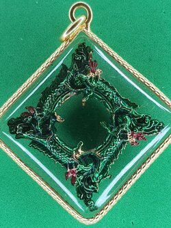 ของป้องกัน บ่วงบาศพญานาค 4เศียร สีเขียว กรอบไมคอน บ่วงบาศนาคราช บ่วงบาศก์พญานาค บ่วงบาศพญานาค