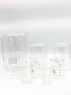 บีกเกอร์แก้ว Beaker Glass ขนาด 25 / 50 / 100 / 250 / 500 / 1000 / 2000 ml ราคาถูก ขายดี