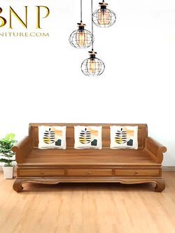 โซฟาเดย์เบดไม้สักแท้ รุ่นสวีทดรีม