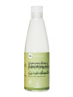 สบู่เหลวใบว่าน-ว่านหางจระเข้ ผสม น้ำมันรำข้าวจมูกข้าว