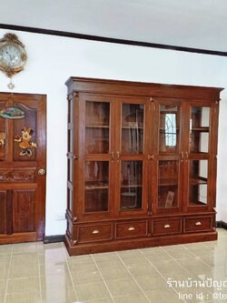 ตู้โชว์ 3 ช่อง กระจกยาว ( แยกได้ ถึง 4 ชิ้นส่วน )