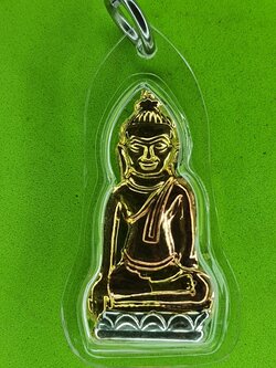 พระเครื่อง พระหูยาน เนื้อทองแดง ชุบ3กษัตริย์ เลี่ยมกรอบ พระแท้ พระหูยานแท้ พระหูยานลพบุรี