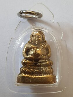 พระเครื่อง พระสังกัจจายน์ เนื้อทองเหลือง 2ซม เลี่ยมกรอบ พระสังกระจาย ของแท้ พระสังกัจจายน์ พระสังกะจาย