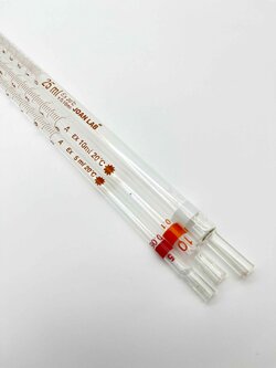 ปิเปตแก้ว Graduated Pipette, Measuring Pipette 5/10/25 ml, Class A