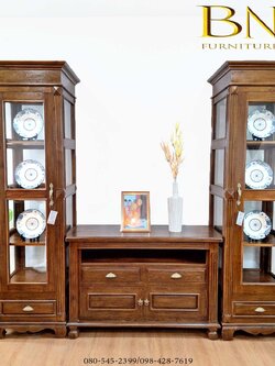 ตู้ชุดวางทีวี รุ่น โซเปอร์ ( สีเสี้ยนดำ)