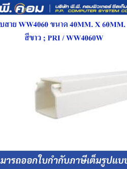 รางเก็บสาย WW4060 ขนาด 40MM. X 60MM. X 2M. สีขาว ; PRI