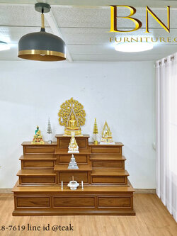 โต๊ะหมู่บูชาไม้สักรุ่น บุญญาพร