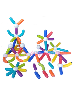 ของเล่นเด็ก ชุดตัวต่อแม่เหล็ก 100 ชิ้น แบบแท่ง