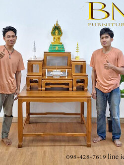 โต๊ะหมู่บูชา 7 หน้า 9 นิ้ว กว้างเเละสูง