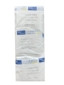 Thai-Gauze Sterile gauze pad 3x3 นิ้ว ผ้าก๊อสปลอดเชื้อ 20 ซอง