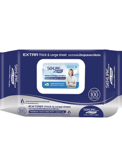 SEKURE WIPES รุ่นหนาพิเศษ ขนาด 100 แผ่น