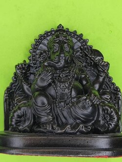 พระเครื่อง พระพิฆเนศ ปางรัศมี สีดำ ขนาด 5 นิ้ว รุ่นรวยทรัพย์ พระแท้