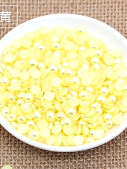 SKU-00543 มุกครึ่งซีกสีเหลือง