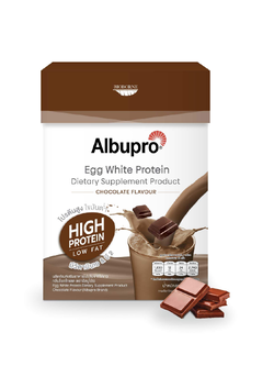 Albupro โปรตีนไข่ขาว ผงไข่ขาว 300 กรัม (12ซอง x 25กรัม) ---ช็อกโกแลต----