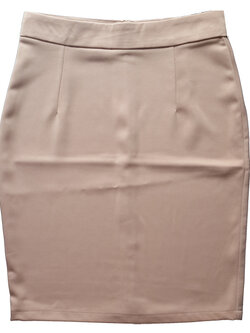 กระโปรงผ้าฮานาโกะ ทรงดินสอ สีน้ำตาล Size S M L XL