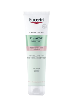 Eucerin Pro acne solution 3X+ treatment gel to foam cleanser 150 ml.