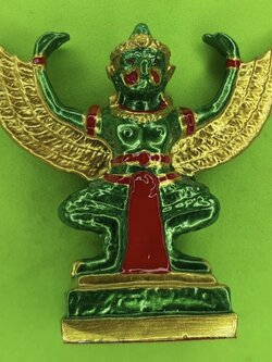 พระเครื่อง พญาครุฑ ขนาด3นิ้ว สีเขียวแต่งองค์ ตั้งบูชา ครุฑ ครุฑบูชา