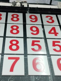 ป้ายอะคริลิค 2mm สกรีน ป้ายตัวเลข