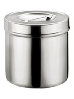 Magnate กล่องสำลีสแตนเลสพร้อมฝา 5x5 นิ้ว