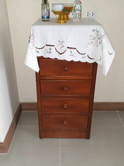 ตู้เอกสาร 5 ลิ้นชัก บัวหลบ ขาทึบ