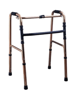 Walker รุ่นพับได้ ชนิดอลูมิเนียม - น้ำตาล
