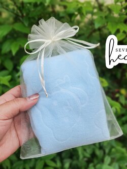 ของชำร่วยงานศพ ผ้าขนหนูนาโน ขนาดผ้าเช็ดผม 15*30 นิ้ว