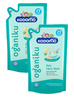 KODOMO โคโดโม น้ำยาซักผ้าเด็ก โอกานิคุ นิวบอร์น กลิ่นเนเชอรัลบลูมมิ่ง 500 มล. (รุ่น 1 แถม 1)