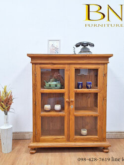 ตู้โชว์ไม้สัก รุ่น วิคทอเรีย