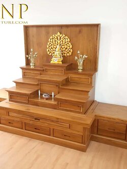 โต๊ะหมู่โมเดิรน์ พร้อมฉากเเละต้นโพธ์ 2.5 เมตร