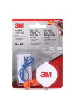 3M Reusable earlugs อุดหูพร้อมสายแขวนคอ พร้อมกล่อง