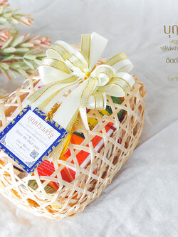 สังฆทานงานศพ ตระกร้าสาน ชุด ยาสมุนไพร