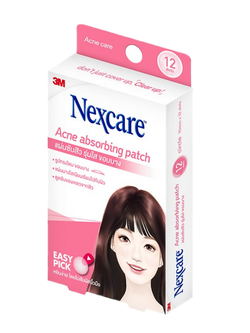 3M Nexcare Acne แผ่นซับสิวรุ่นใส ขอบบาง 12 ชิ้น