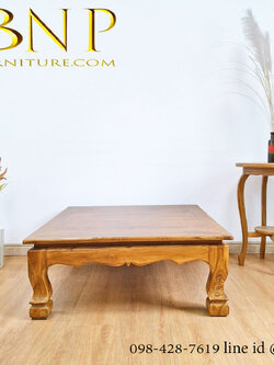 โต๊ะนั่งสมาธิ รุ่น ขาสิงห์ 1x1 เมตร