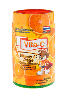 Vita-c วิตามินซีรสส้ม 1,000 เม็ด