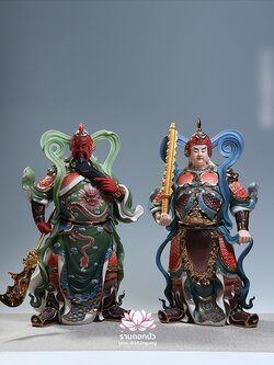 เทพเจ้ากวนอู และพระเวทโพธิสัตว์ (อุ่ยท้อผ่อสัก) ขนาด 14/18/20 นิ้ว