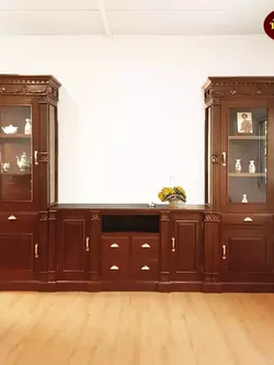 ตู้วางทีวีไม้สัก หลุยส์