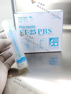 Promedia ST-25 PBS ชุด Swab ตรวจสอบความสะอาดของภาชนะพื้นผิว (Environmental swab on food surface for microbial count)