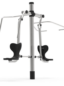 เครื่องออกกำลังกายกลางแจ้งอุปกรณฟิตเนสกล้ามแขนและหน้าอก แบบเล่นคู่