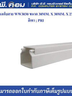 รางเก็บสาย WW3030 ขนาด 30MM. X 30MM. X 2M. สีเทา ; PRI