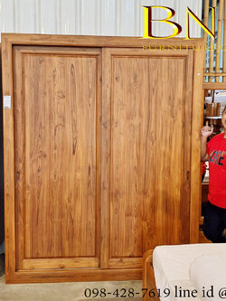 ตู้เสื้อผ้า บานเลื่อน ฟักยาว 1.6 เมตร