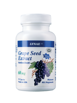 Lynae grape seed extract 60mg. 90 capsules
