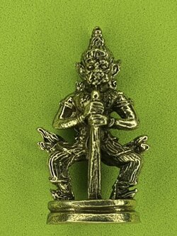 ท้าวเวสสุวรรณ เนื้อทองเหลือง เลี่ยมกรอบ | พระเครื่อง ท้าวเวสสุวัณ ท้าวเวสสุวัน จี้ท้าวเวสสุวรรณ