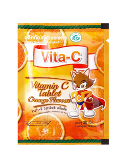Vita-c วิตามินซีซองรสส้ม 30 เม็ด