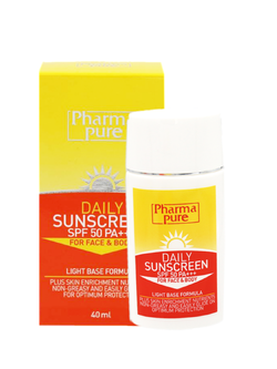 Pharmapure daily sunscreen SPF 50 PA+++ for face&body 40ml.