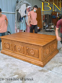 เเท่นวางพระพุทธรูปไม้สัก รุ่น คุณากร