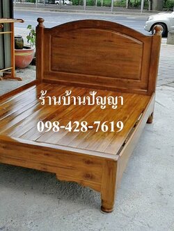 เตียงนอน รุ่นปีกนก เสาเหลี่ยมเล็ก 5 ฟุต