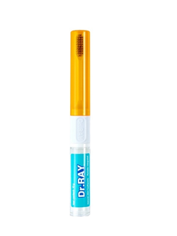D82 แปรงสีฟัน Dr.Ray Portable integrated (แบบพกพา 2in1) ( สีส้ม )