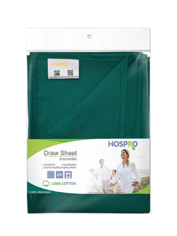 Hosproผ้าขวางเตียง H-DS01 สีเขียวเข้ม