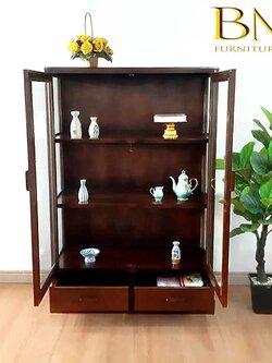 ตู้โชว์เเบบโบราณ ขาทึบ